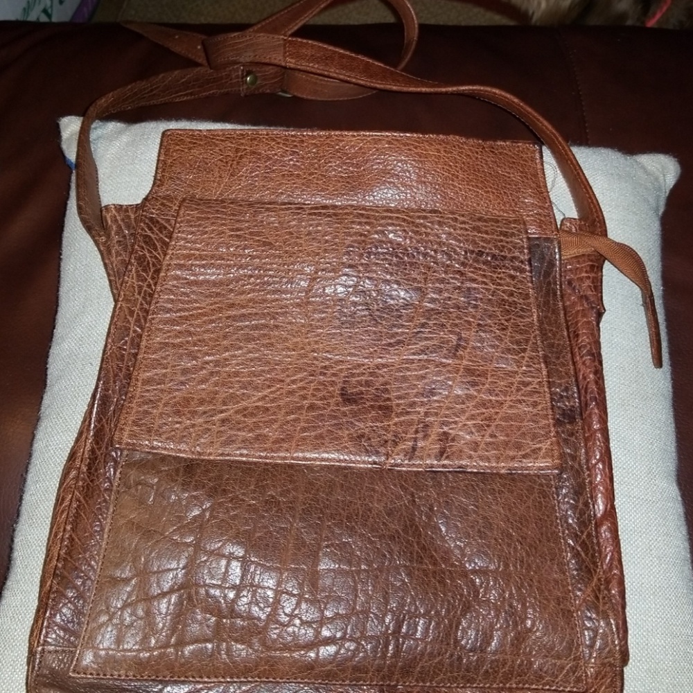 Wilson's leather brown zip leather shoulder bag